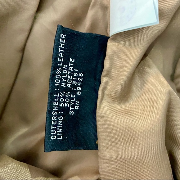 Vintage Byrnes & Baker FABULOUS 80s Leather Animal Print Jacket, Belted, Size S - Picture 9 of 11